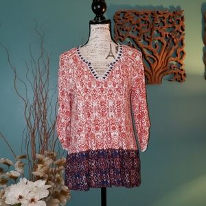 Vintage America Pleated Bodice Tunic XS